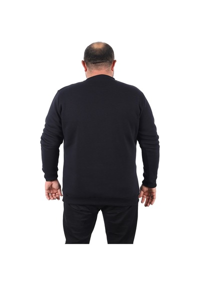 Moc Grande Mocgrande Büyük Beden Sweatshirt V Design 22742 Lacıvert Lacivert