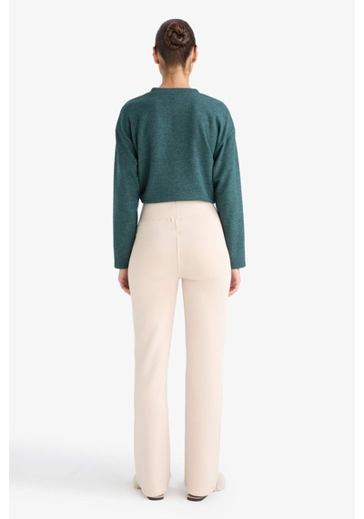 Defacto Flare Fit Geniş Paça Termal Tayt F2545AX25AU Bej