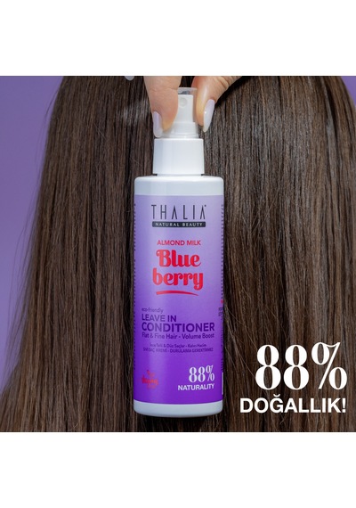 Thalia Badem Sütü & Yaban Mersini Özlü İnce Telli & Düz Saçlar Sıvı Saç Kremi 200 ML