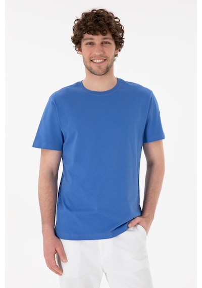 U.S. Polo Assn. Erkek Regular Fit Bisiklet Yaka İndigo Basic Tişört 50305985-VR028
