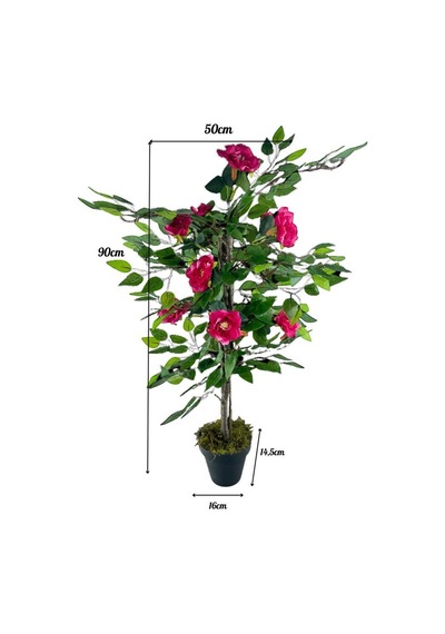 Yapay Ağaç Fuşya Nilüfer Ağacı 90cm