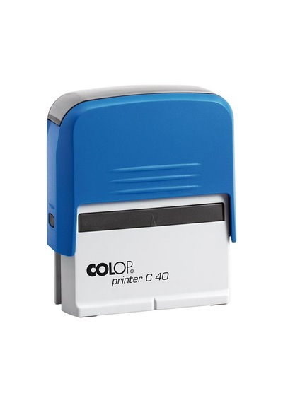 Colop Prınter C40 Mavi Kasa Siyah Keçe - 23 x 59 MM