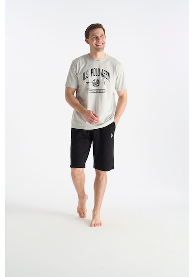 U.S. Polo Assn. Lisanslı Erkek Gri Şort Takım 19018