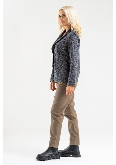 Bold & Young Kadın Baskılı Kadife Blazer Ceket Likralı Pamuklu Kumaş, Astarlı, Çift Cepli Haki Bold & Young Kadın Baskılı Kadife Blazer Ceket Likralı Pamuklu Kumaş, Astarlı, Çift Cepli Haki
