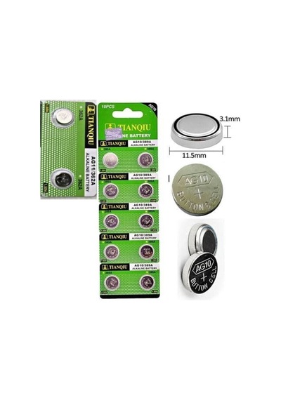 Gma Keys Tıanqıu Ag10 Oyuncak Hesap Makinası Işıklı Mum Pili Lr1130/lr54 /ag10 1.5 V 10 Adet Alkalin Pil