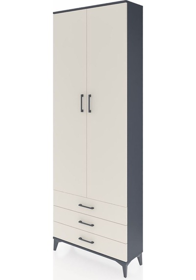 Arges Dolap 2 Raflı 3 Çekmeceli Tek Askılı 88x30x243 Antrasit-aytaşı Antrasit Arges Dolap 2 Raflı 3 Çekmeceli Tek Askılı 88x30x243 Antrasit-aytaşı Antrasit