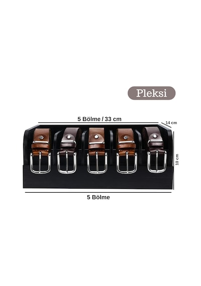 10 Bölmeli Siyah Kemer Çorap Takı Makyaj Organizeri Dolap İçi Kemer Düzenleyici Organizer Diğer