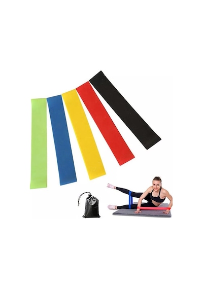 Aerobik Band Pilates Yoga Fitness Squat Çalışma Lastiği Sarı