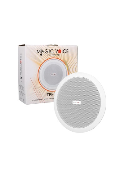 Magicvoice Tpı-351 6 İnç 16 Cm Hat Trafolu Alçıpan Asma Tavan Tipi Hoparlör Mağaza Kolon 6w Rms Mp3 Usb Uyumlu Beyaz
