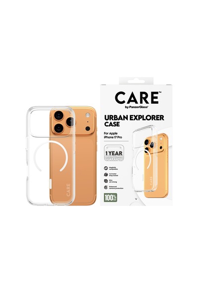 Care By Panzerglass Flagship Apple Uyumlu iPhone 17 Pro Transparent Urban Explorer Beyaz Magsafe Kılıf