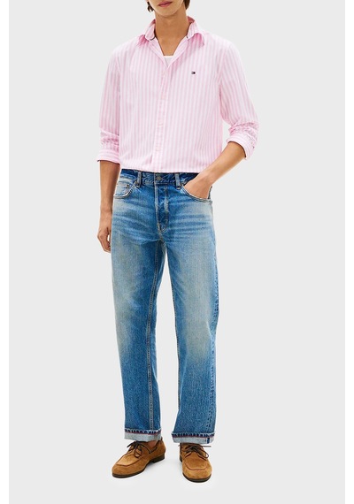 Tommy Hilfiger Erkek Gömlek Mw0mw42440 0d1 Pembe-beyaz Pembe-beyaz