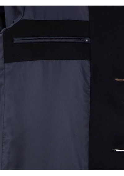 Cacharel Lacivert Yün Karışımlı Ex. Slim Fit Palto