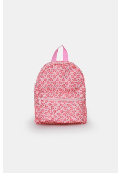 İcone Bag Kız Çocuk Kalp Baskılı Sırt Çantası Pembe