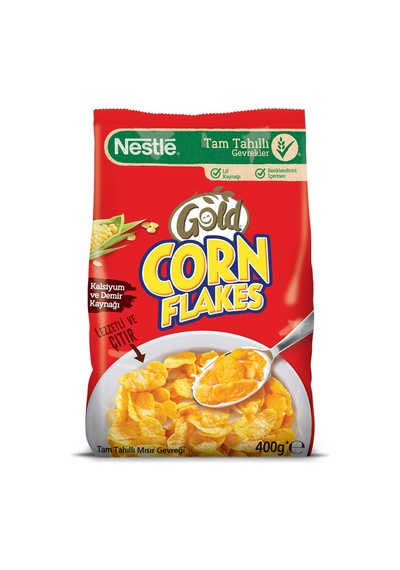 Nestle Gold Corn Flakes Tam Tahıl Mısır Gevreği 400 G 7'li Avantaj Paketi Mıchu