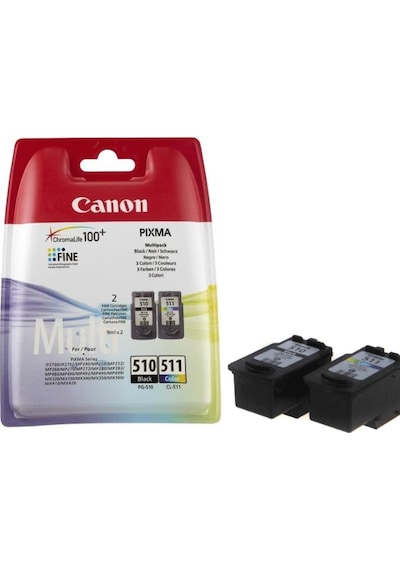 Canon Pg 510Bk/Cl 511 Kartus 2Lı Paket İkisi Bir Arada
