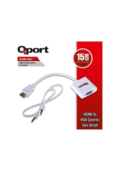 Q-hd-vgj Hdmı To Vga Cevırıcı+ Ses Jack