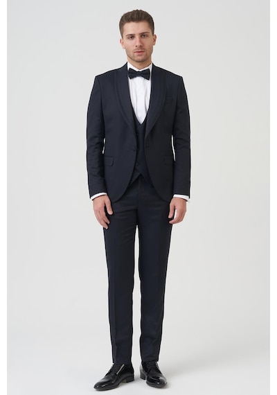 White Stone Houston D2404 Slim Fit 6 Drop Damatlık Takım Elbise Lacivert - Laci Lacivert