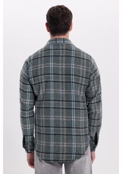 Tudors Erkek Slim Fit Dar Kesim Kareli Kışlık Oduncu Gömlek-42150 Çok Renkli