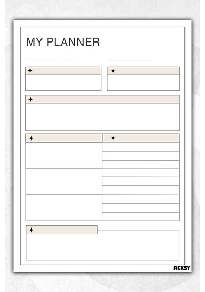 Zamansız Çok Amaçlı Günlük Haftalık Aylık Planlayıcı - A4 Ebat Yapılacaklar - 30 Yaprak - Planner - 2667 Çok Renkli