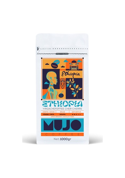 Ethiopia Yirgachefeffe Cher Cherre Çekirdek Kahve-1000gr-chemex Chemex