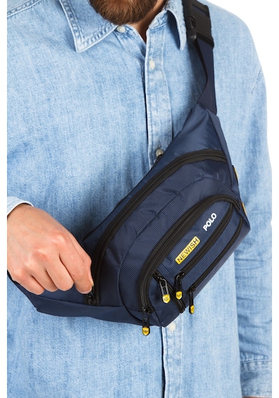 Newish Polo Erkek Usb Kulaklık Çıkışlı Crossbody Çapraz Göğüs Omuz Ve Bel Çantası New328 Lacivert