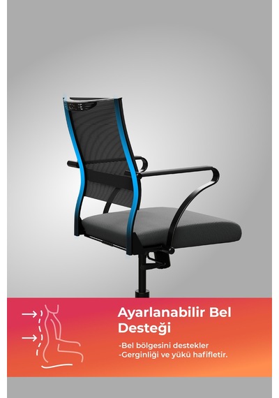 Ergolife Sit Air 24/7 M4-280k - Yükseklik Ayarlı, Fileli, Siyah, Toplantı, Ofis, Bilgisayar Sandalyesi - 6a0.60.1.222 Ergolife Sit Air 24/7 M4-280k - Yükseklik Ayarlı, Fileli, Siyah, Toplantı, Ofis, Bilgisayar Sandalyesi - 6a0.60.1.222