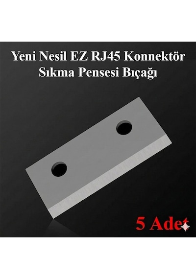 5 Adet - Yeni Nesil Rj45 Ez Konnektör Sıkma Pensesi Bıçağı - Yedek Bıçak Pense Dahil Değildir
