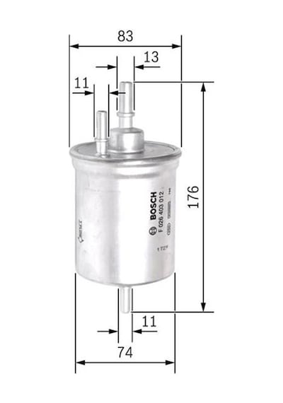 BOSCH F026402061 MAZOT FİLTRESİ MEGANE II 05- 1.5 DCI 2.0 DCI MET