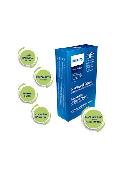 Philips Güçlü Kireç Önleyici Yedek Filtre Kartuşu Awp183/10 (2 Adet)