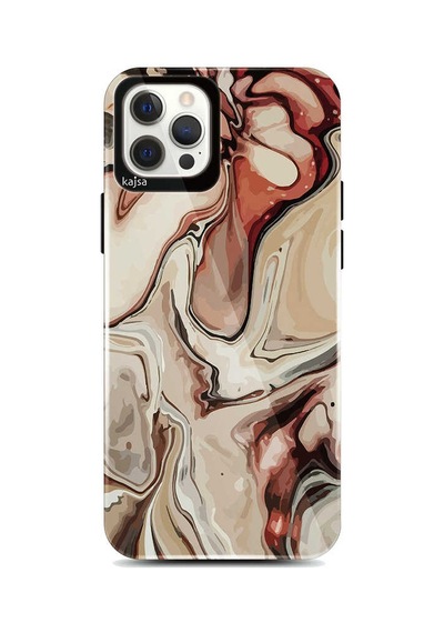 Kajsa Apple Uyumlu iPhone 12 Pro Max Kılıf Ebru Desenli Kajsa Lava Kapak ZORE-219361