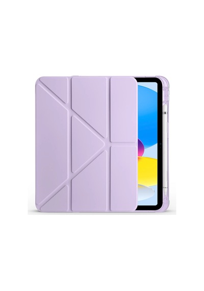 Apple Uyumlu iPad  10.9 2022 10.nesil Kılıf Zore Tri Folding Kalem Bölmeli Standlı Kılıf Klasik