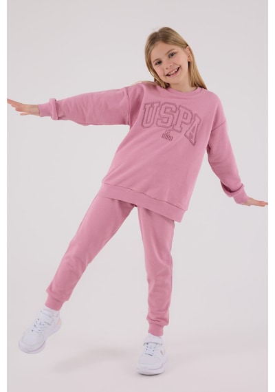 U.S. Polo Assn. U.s. Polo Assn Kız Çocuk Pembe Eşofman Takımı Us2305-c-v1 Pembe