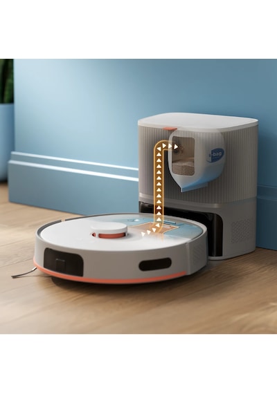 Philips Homerun 5000 Serisi Xu5100/20 Beyaz Çöp İstasyonlu Akıllı Robot Süpürge Beyaz
