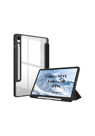 Samsung Galaxy Uyumlu  Tab S9 Fe / S9 11inç Kılıf Grafiti Şeffaf Kalem Bölmeli X710 X716 X718 X510 X516 Kılıf