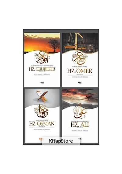 4 Büyük Halife Kitap Seti  - 4 Kitap Takım  - Mustafa Necati Bursalı  - Çelik Yayınevi