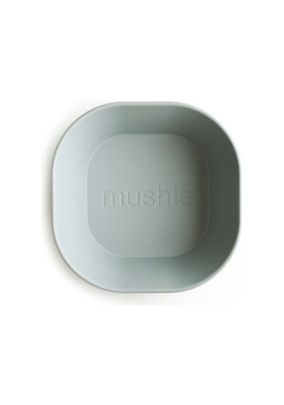 Mushie İkili Kare Yemek Kasesi - Sage Yeşil