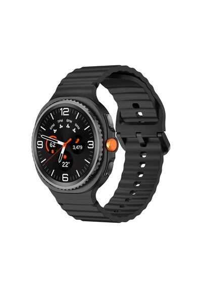 Forzacase Samsung Galaxy Watch 8 Classic / 40 / 44 Mm İle Uyumlu Wavy Style Tokalı Silikon Kordon Kayış - Fc1214