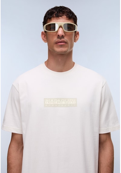 Napapijri S-box Logo Ss 1 Erkek T-shirt-31968 Beyaz