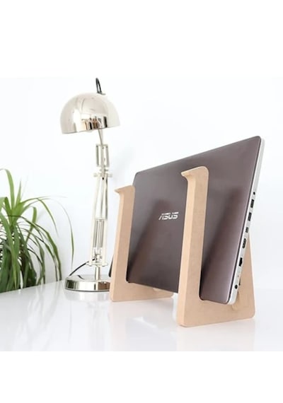 Ahşap Laptop Standı - 13" - 14" Boyutlarındaki Laptoplar Ile Uyumlu - Laptop Yükseltici