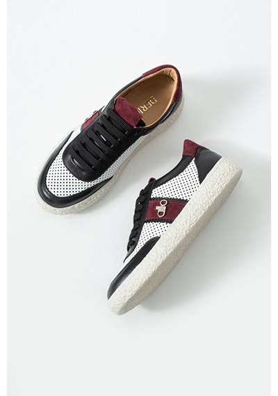 Dericia Shoes Bloom Hakiki Deri Günlük Rahat Kadın Sneaker Çok Renkli