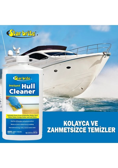 Starbrite - Hızlı Tekne Gövde Temizleyici 950 Ml : Tehlikeli Asit İçermeyen Güvenli Formülle Su Hattı Sararmalarına Ve Pas Lekelerine 2 Dakikada Son