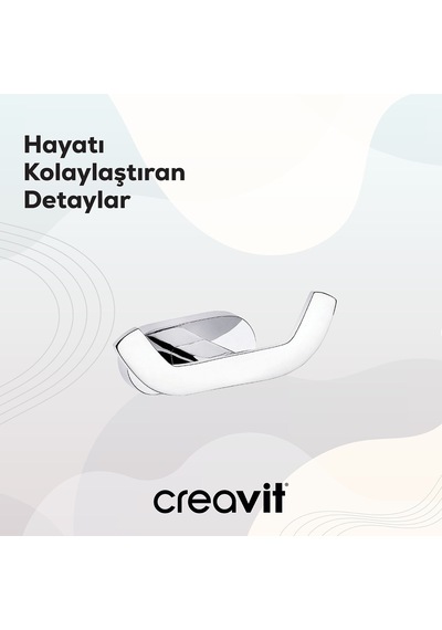 Creavit PL18806 Planet İkili Askılık Krom