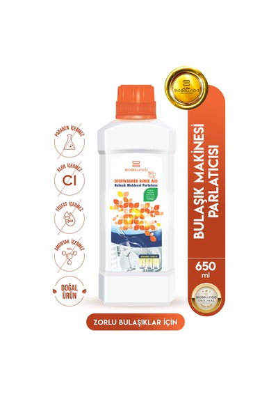 Doğal Bulaşık Makinesi Parlatıcısı Makinenize Uzun Ömür Bulaşıklarına Parıltı 650ml