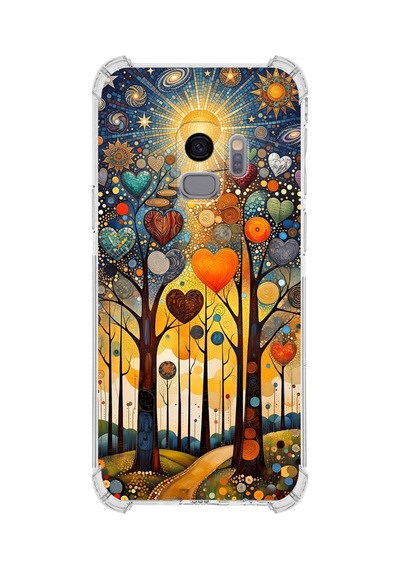 Printify Samsung Galaxy S9 İle Uyumlu Düşlerin Dansı Serisi Yıldız Yolculuğu Tasarımlı Uv Baskılı Köşe Korumalı Antişok Kılıf Şeffaf