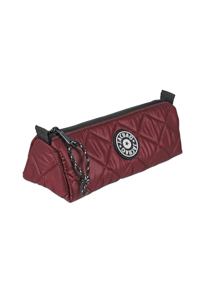 Jacbag Prime Soft-kapitone Üçgen Kalemkutu Prime Soft-bordo renkli