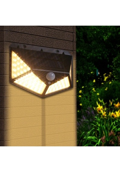 Güneş Enerjili Hareket Sensörlü Lamba 100 Led
