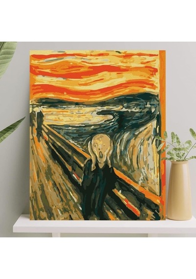 Sayılarla Boyama Tuval Seti Fırça Boya Dahil Çıtalı 40x50 Cm - Çığlık Standart