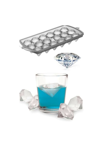 Kapaklı Elmas Buzluk Elmas Buz Kalıbı Diamond İce Cube Box Plastik Diğer