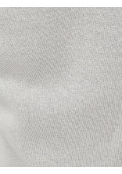 Koton Yarım Fermuarlı Sweatshirt Dik Yaka Uzun Kollu Şardonlu Gri 4wam70024mk Gri
