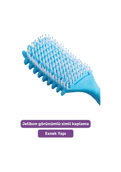 Pro Curlybrush - Kıvırcık Saçlar İçin Bukle Belirginleştirici Saç Fırçası Mavi
